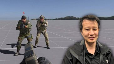 in prmo pano minh le, in secondo pano schermata di cod con personaggio che punta pistola ad altri due soldati