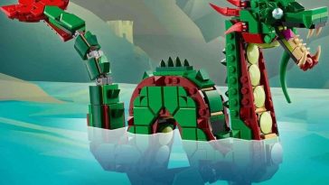 drago marino lego all'interno dell'acqua