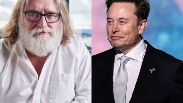 a sinistra gabe newell, a destra elon musk