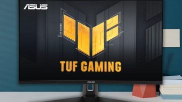 monitor TUF Gaming di Asus su una scrivania