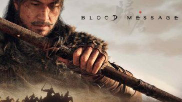 copertina Blood Message con uomo con spada in mano