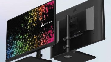 monitor corsair XENEON 315QHD fronte e retro