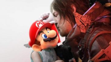 sam porter di death stranding che bacia super mario