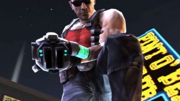 primo piano di duke nukem in un'immagine di duke nukem forever