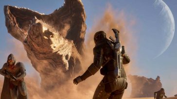 Un verme gigante delle sabbie spunta su Arrakis mentre i giocatori di Dune: Awakening scappano