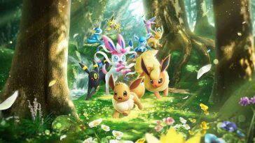 key art della nuova espansione "il bosco di eevee" di pokemon pocket