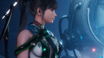 eve di stellar blade di profilo