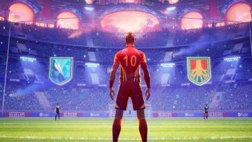 immagine chiave di rematch con giocatore in divisa rossa di spalle con numero 10 che guarda lo stadio