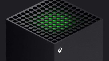 vista dall'alto dell'xbox series