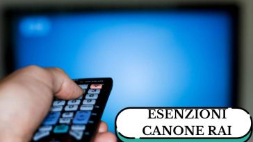 Esenzione canone RAI