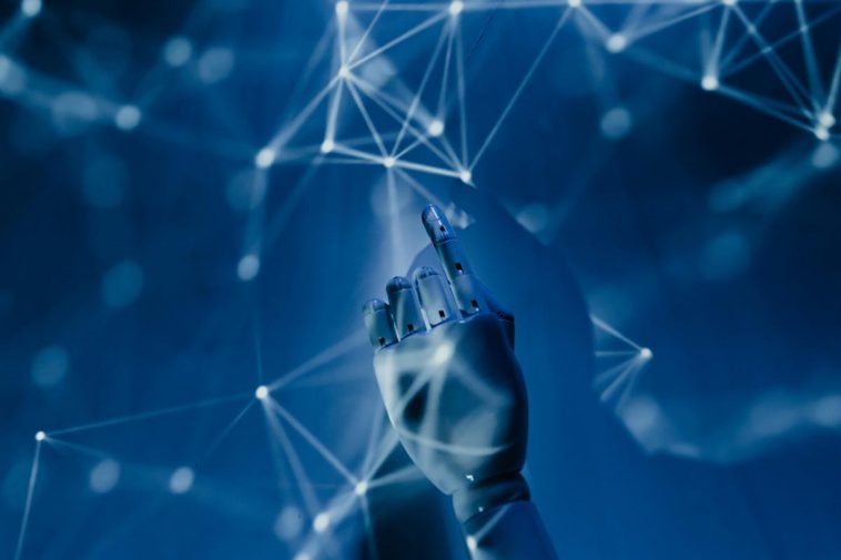 Una mano di un robot in un'illustrazione digitale