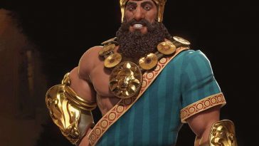 personaggio barbuto di civilization 6