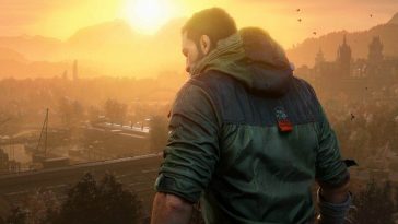 screenshot di dying light the beast con protagonista di spalle sull'orizzonte
