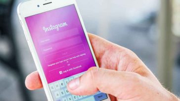 schermata di login di instagram