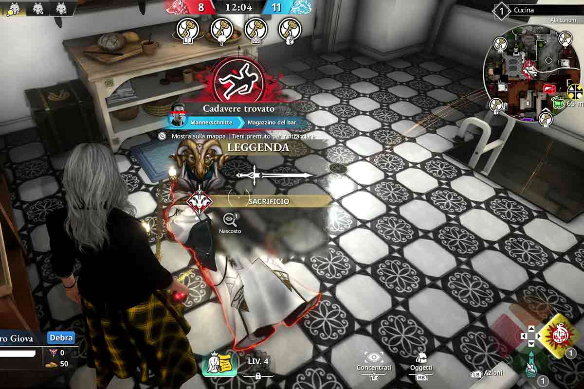 esame di un cadavere in Killer Inn