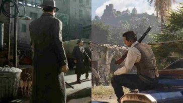 collage di due foto affiancate con mafia trilogy e mafia terra madre