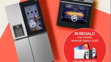 immagine promo LG per vincere nintendo switch oled acquistando frigo o forno