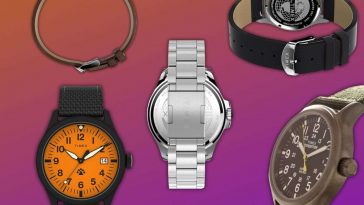 5 orologi timex in varie posizioni