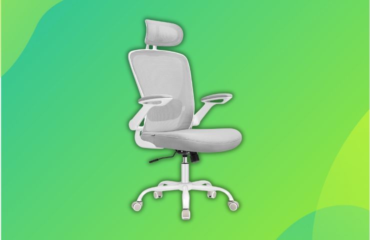 sedia da ufficio songmics su sfondo verde