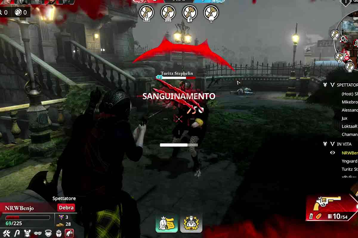 status sanguinamento in Killer Inn