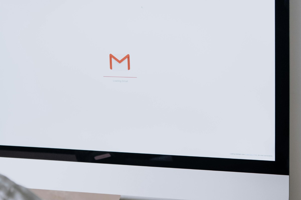 Schermata di Gmail su un portatile