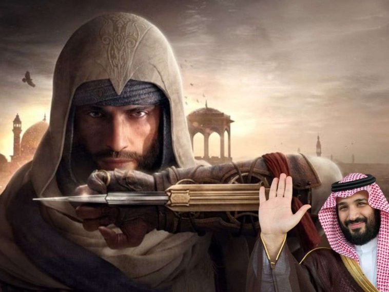 bin salman che saluta, basim di assassin's creed mirage con lama celata
