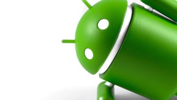 Il simbolo di Android che sbuca da un angolo