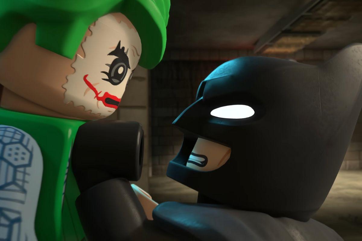 lego batman che tiene per la collottola lego joker