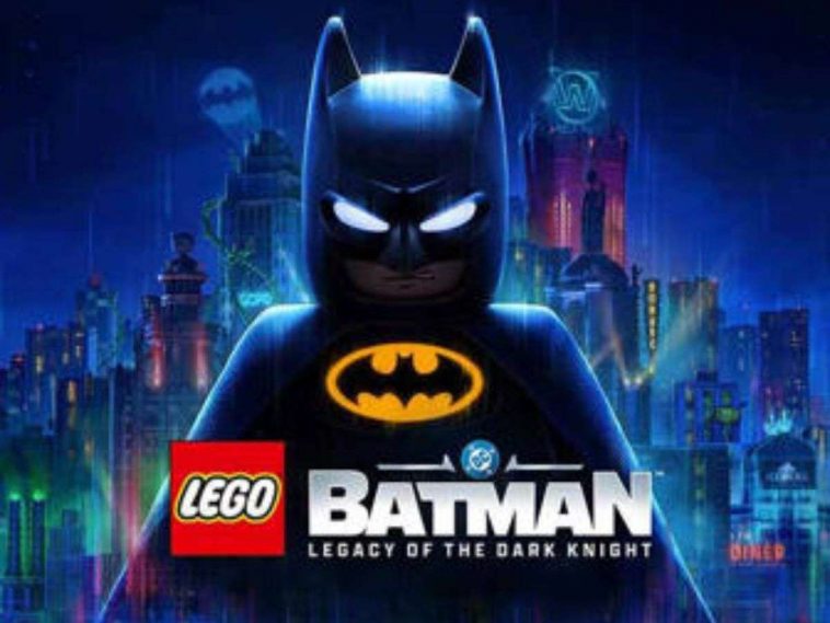 batman lego con scritta LEGO BATMAN