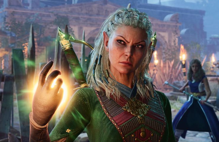 baldur's gate 3 personaggio che fa una magia