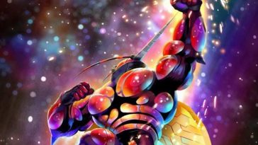 parte dell'artwork di Buzzwole della carta immersiva del set Crisi Ultradimensionale di Pokémon Pocket
