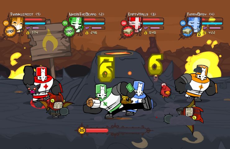 screenshot di castle crashers
