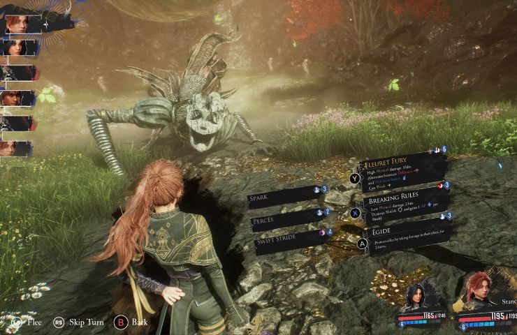 screenshot di clair obscur expedition 33 con maelle in combattimento