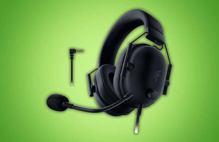 Cuffie Blackshark V2 X su sfondo verde