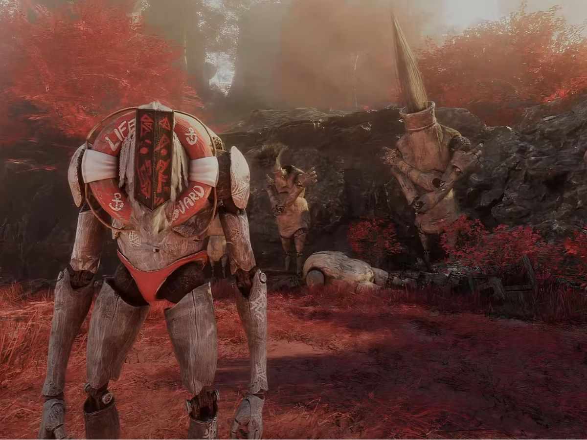 monoco con costume da bagno