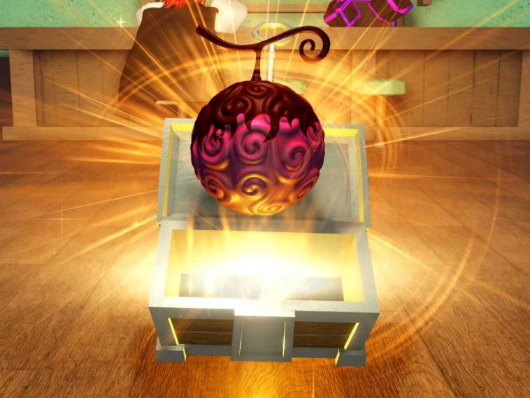 frutto del diavolo che esce da un forziere in Fruit Battlegrounds