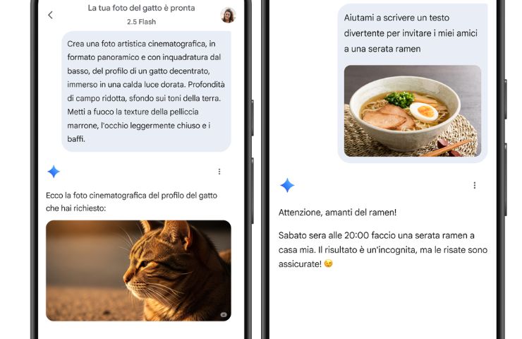 screenshot di gemini presi dal play store