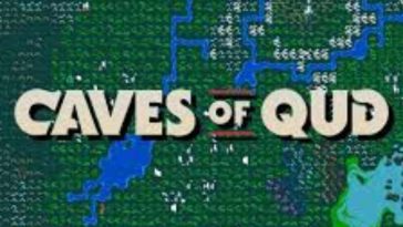 scritta caves of qud su sfndo verde
