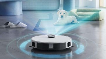 LEFANT M1 Robot Aspirapolvere Lavapavimenti con cane e ciabatte