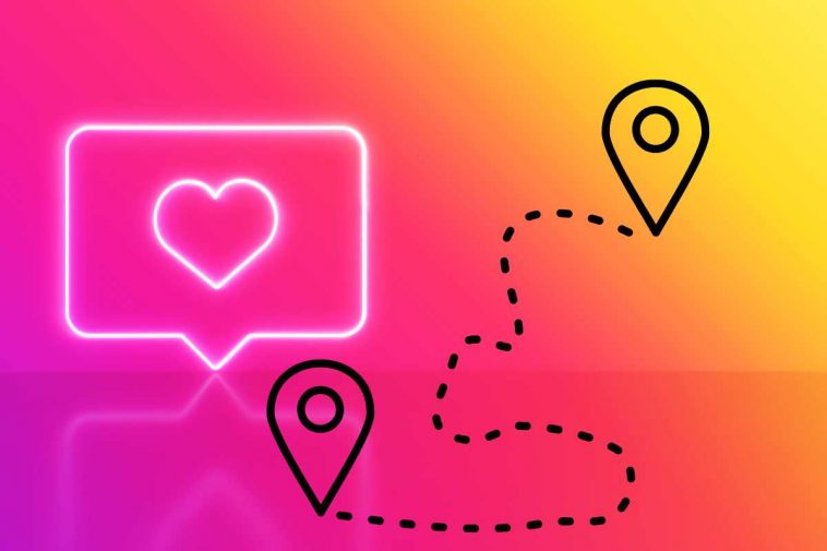 instagram e icone di mappa