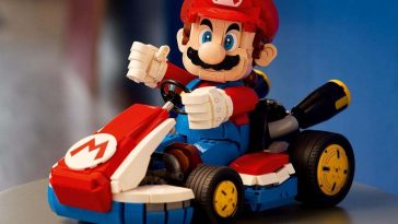 Mario Kart LEGO Super Mario a bordo del suo kart