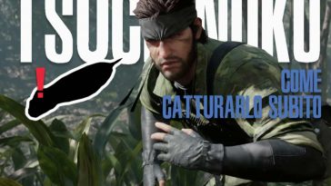 Snake di Metal Gear Solid Delta che caccia in una giungla il leggendario Tsuchinoko