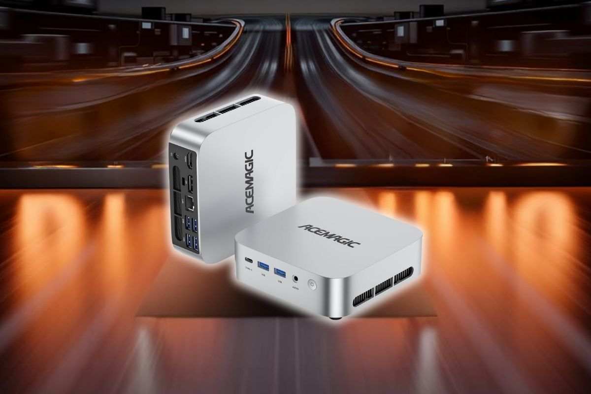 ACEMAGIC M1 Mini PC in verticale e orizzontale