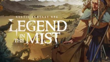 signora anziana, sfondo rurale, scritta Legend in the mist