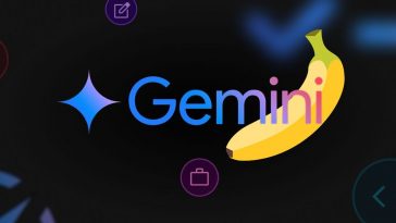 logo di Gemini con banana sotto il logo