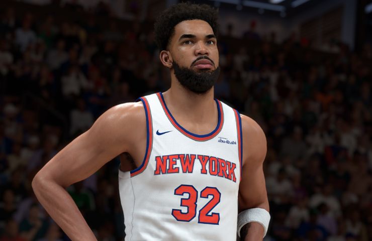 primo piano su giocatore NBA in NBA 2K26