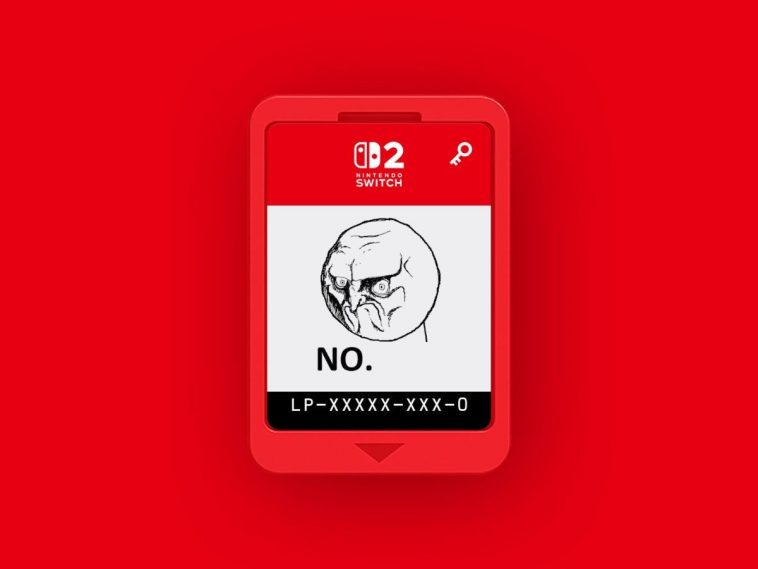 immagine game key cards di nintendo cn persona che dice "NO"