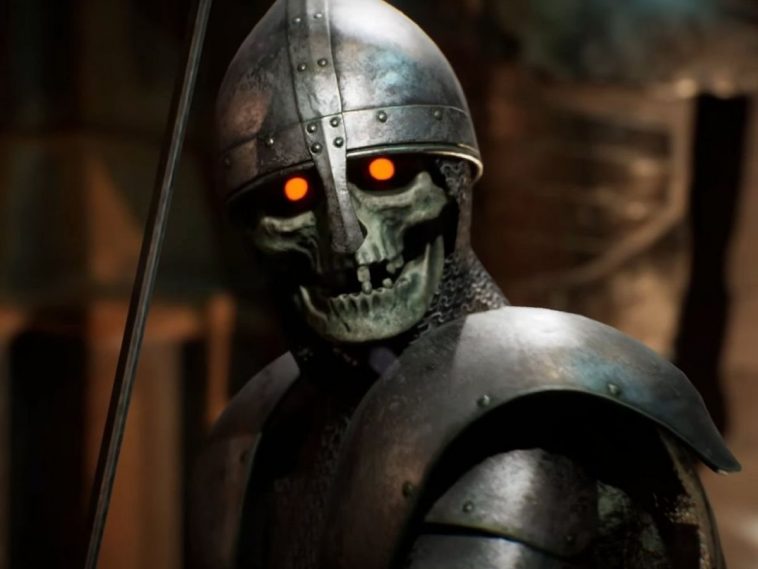 zombie con elmo e spada