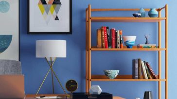 Una libreria in un salotto