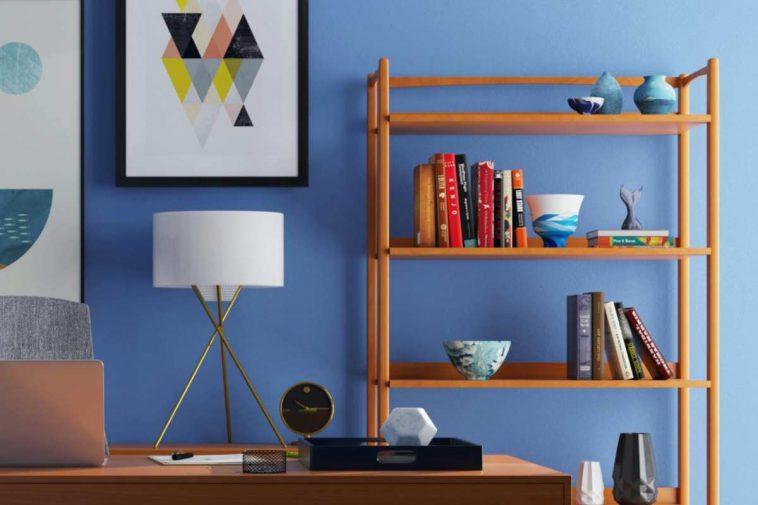 Una libreria in un salotto